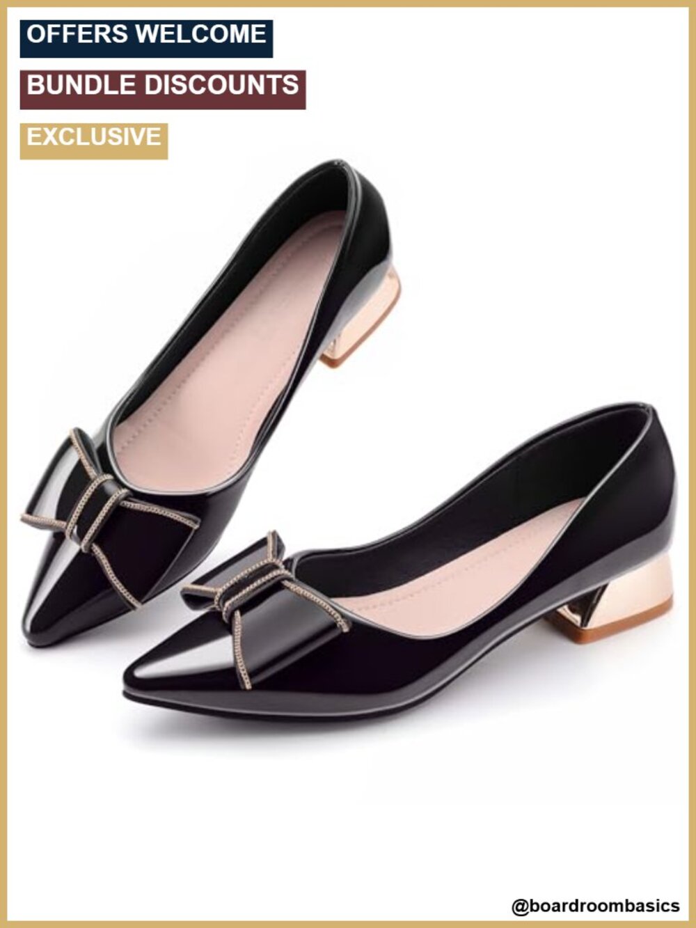 Women's Chunky Closed Toe Low Block Heels Work Pumps Comfortable Dress Wedding